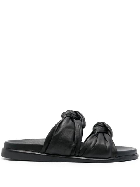 Dear Frances calf leather flip flops - Black - zdjęcie produktu nr 1
