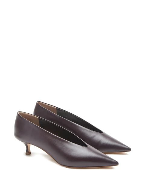 Le Monde Beryl 40mm Babouche pointed-toe leather pumps - Purple - zdjęcie produktu nr 2