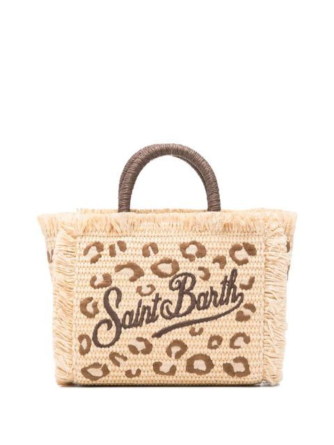 MC2 Saint Barth mini Vanity leopard-print frayed tote bag - Neutrals - zdjęcie produktu nr 1