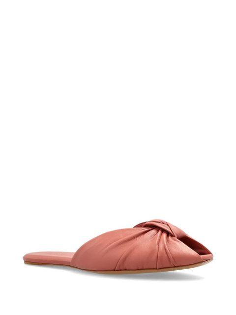 Chloé Suzie knotted leather slides - Pink - zdjęcie produktu nr 2