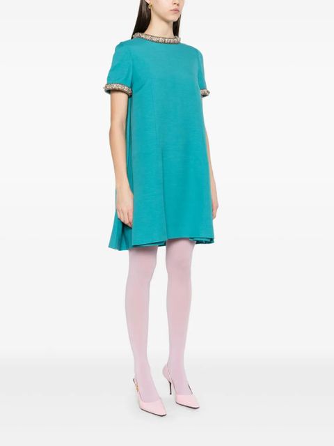 Valentino Garavani crystal-embellished dress - Blue