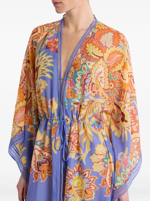 ETRO floral-print beach kaftan - Blue