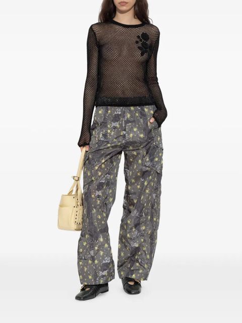 GANNI floral-print cargo trousers - Grey - zdjęcie produktu nr 2
