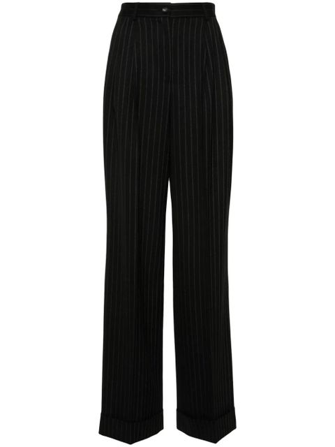Dolce & Gabbana pinstriped wide-leg trousers - Black - zdjęcie produktu nr 1