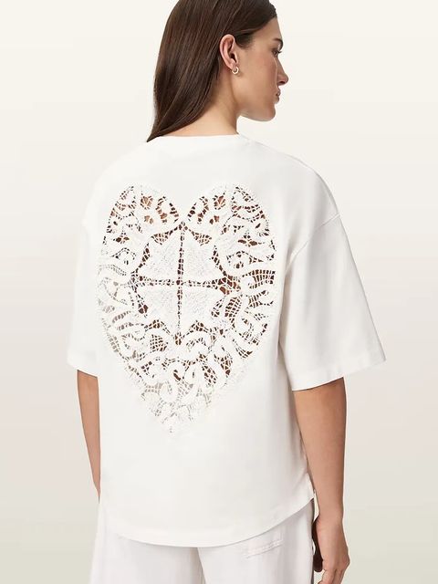 AllSaints T-shirt oversize damski bawełniany ESME - zdjęcie produktu nr 1