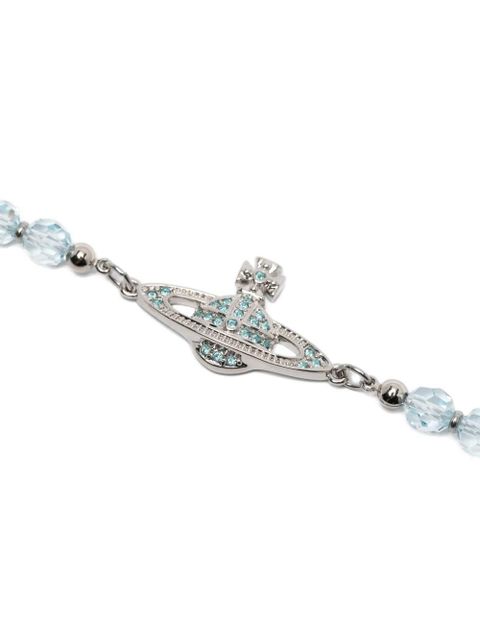 Vivienne Westwood messaline orb crystal bracelet - Blue