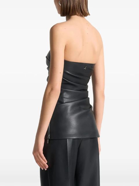 Manière De Voir pleat bandeau top - Black