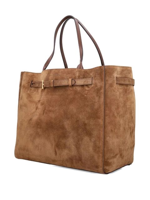 TOM FORD medium Audrey suede tote bag - Brown