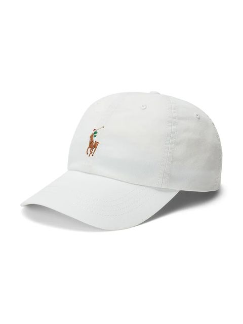 Polo Ralph Lauren czapka z daszkiem bawełniana CLS SPRT kolor biały gładka 211954881 - zdjęcie produktu nr 1