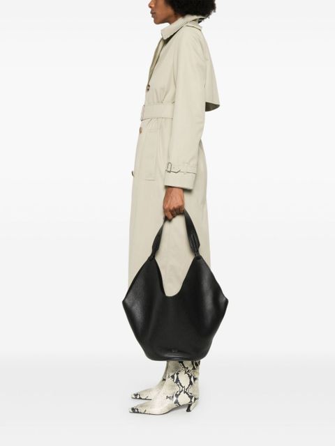 KHAITE medium Lotus leather tote bag - Black - zdjęcie produktu nr 2