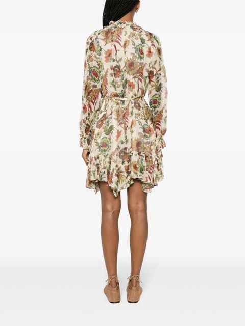 Ulla Johnson Anais ruffled silk mini dress - Neutrals