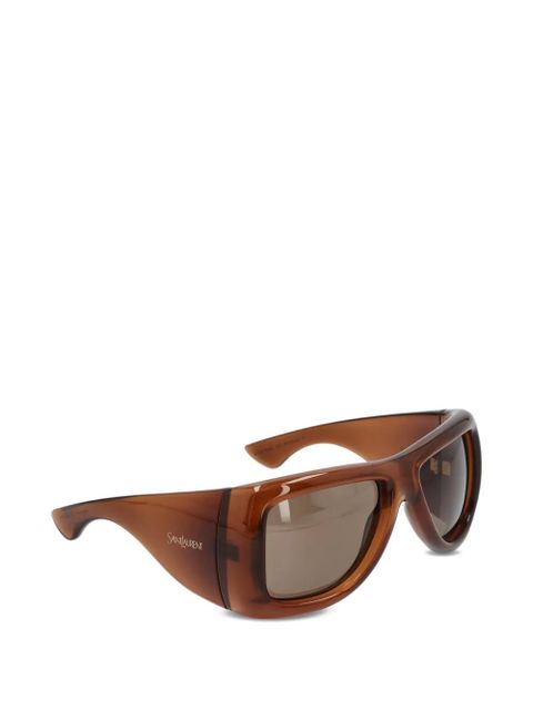 Saint Laurent rectangle-frame sunglasses - Brown - zdjęcie produktu nr 2