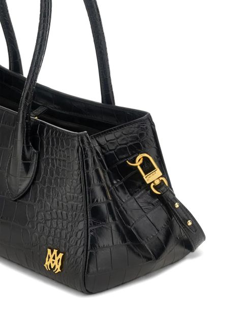 AMIRI 40 croc-effect leather shoulder bag - Black