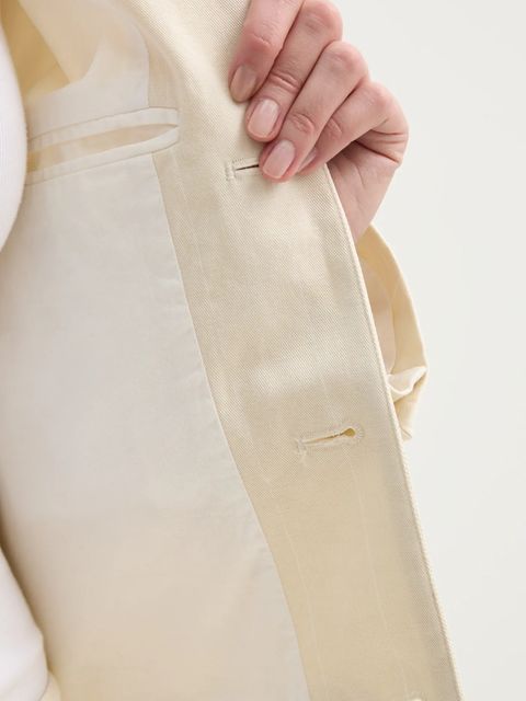 Filippa K kurtka z domieszką lnu kolor beżowy przejściowa 31196