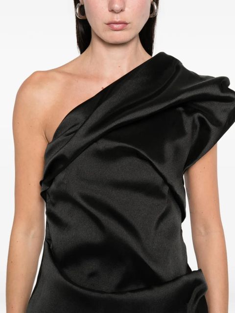 Marques'Almeida draped asymmetric top - Black