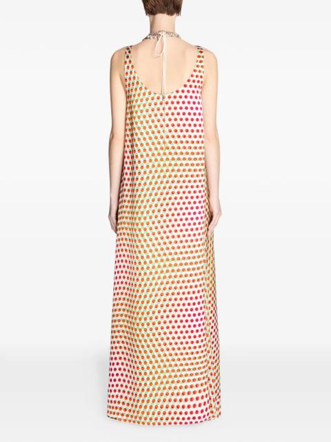 DRIES VAN NOTEN printed maxi dress - White