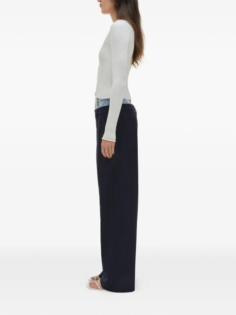 Simkhai Ophelia double-waistband trousers - Blue