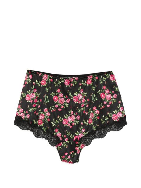 Dolce & Gabbana floral-print lace briefs - Black - zdjęcie produktu nr 2