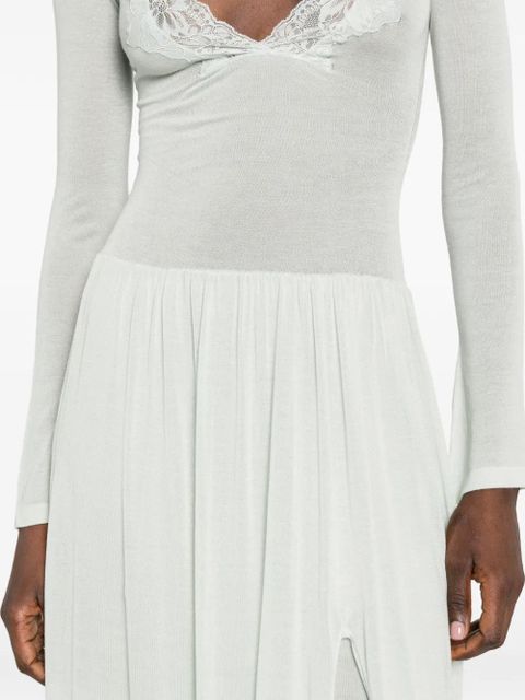 Aya Muse Maris lace-trim maxi dress - Green