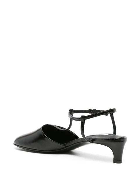 Jil Sander T-bar leather pumps - Black
