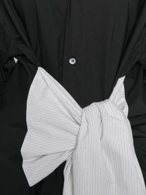 MM6 Maison Margiela striped-sleeves shirt - Black
