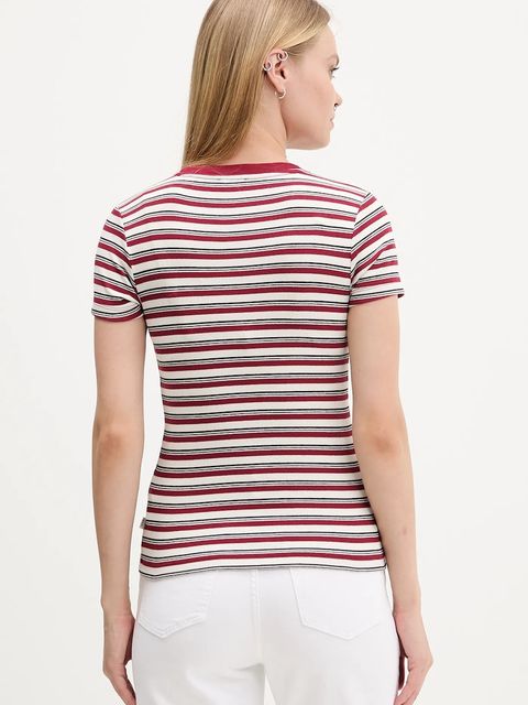 Guess Jeans t-shirt damski kolor bordowy W5BP52 KA0H1