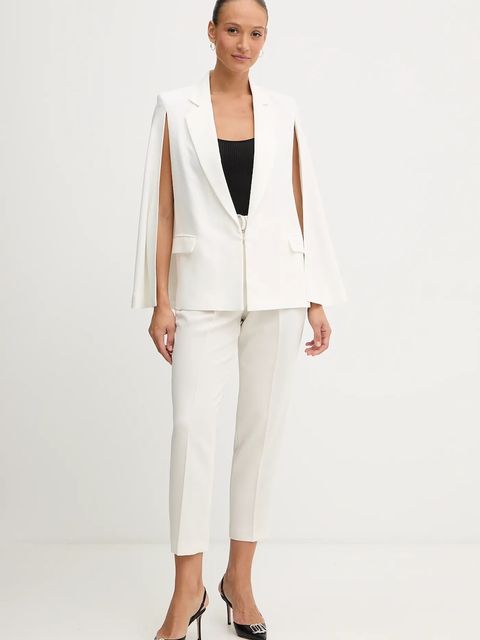 Twinset marynarka kolor beżowy jednorzędowa gładka 252TT2400 - zdjęcie produktu nr 2