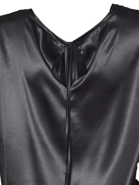 SOLOTRE tie-detail top - Black