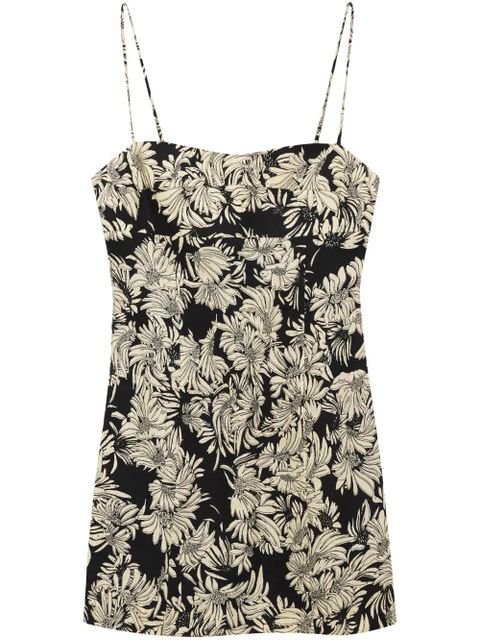 ANINE BING Keiran floral-print sleeveless minidress - Black - zdjęcie produktu nr 1