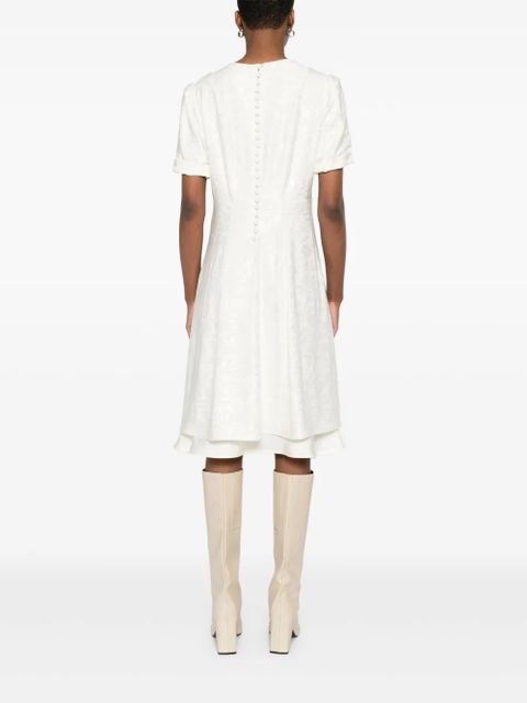 Jil Sander jacquard short-sleeve dress - Neutrals