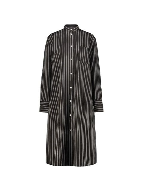 TOTEME striped cotton-poplin shirt dress - Black - zdjęcie produktu nr 1