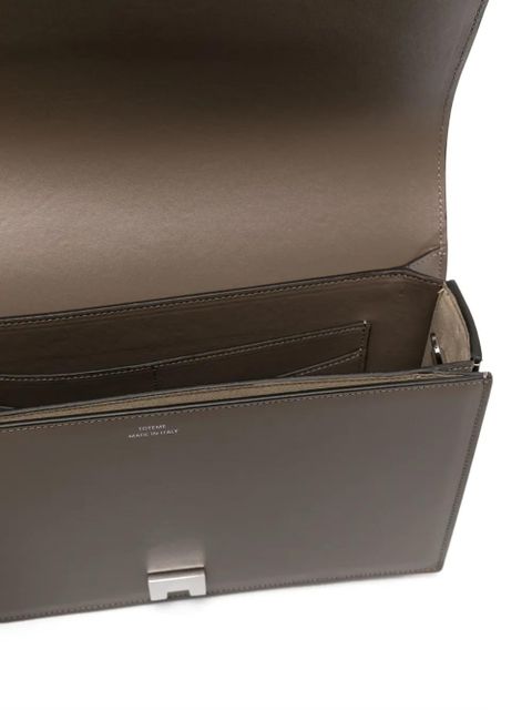 TOTEME T-Flap leather shoulder bag - Brown