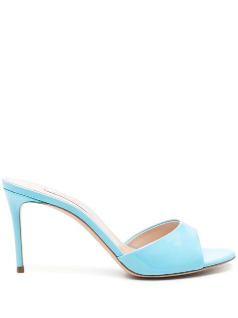 Casadei patent-finish sandals - Blue - zdjęcie produktu nr 1