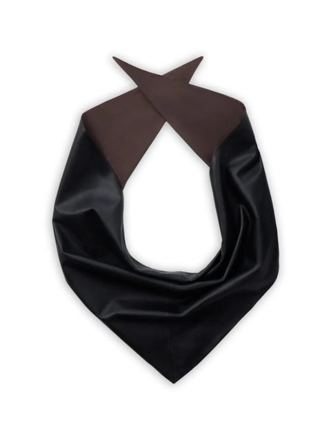 LEMAIRE leather triangle scarf - Black - zdjęcie produktu nr 1