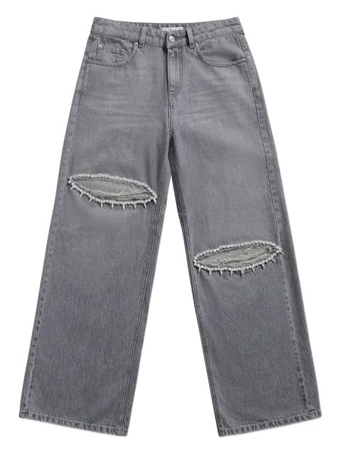 AREA crystal-embellished jeans - Grey - zdjęcie produktu nr 1