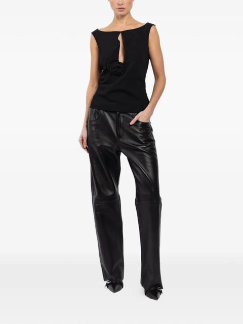 Magda Butrym flower-detail blouse - Black