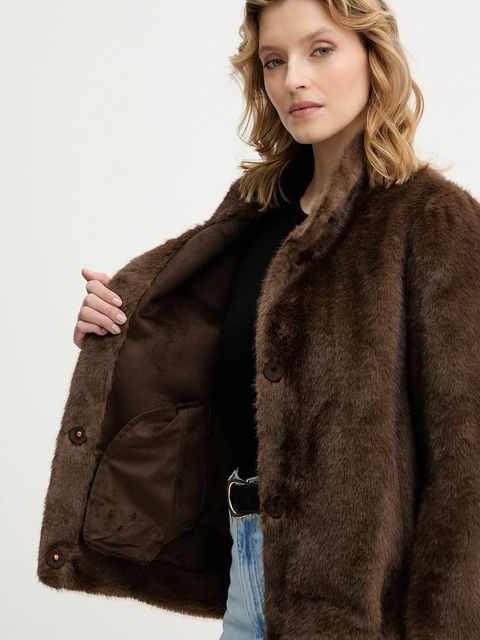 Guess kurtka LUNA kolor brązowy przejściowa W5BL64 W3920