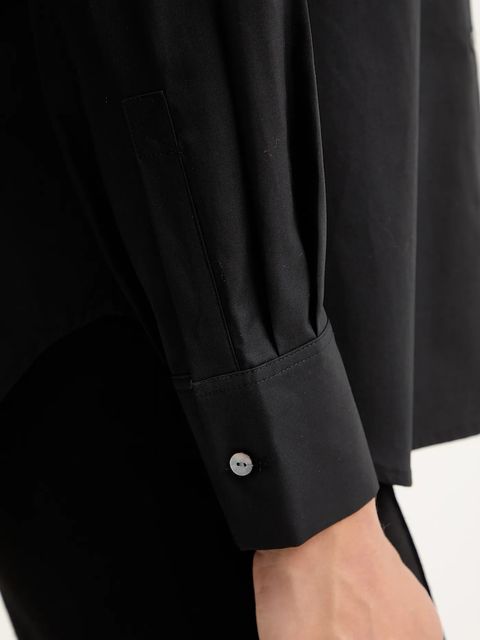 Karl Lagerfeld koszula bawełniana damska kolor czarny regular A4W11009