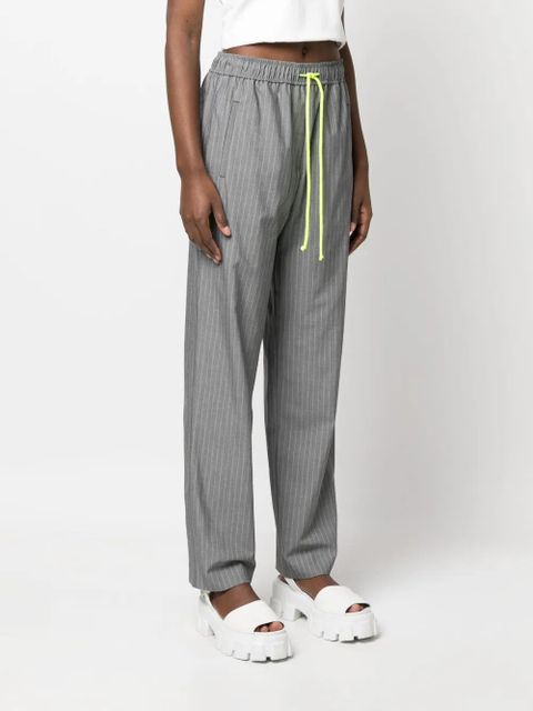 Essentiel Antwerp pinstripe-pattern drawstring-waist trousers - Grey