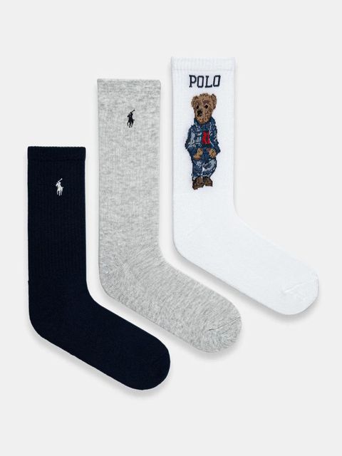 Polo Ralph Lauren skarpetki 3-pack damskie kolor granatowy 455882850 - zdjęcie produktu nr 2