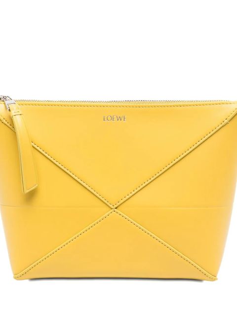 LOEWE Puzzle leather clutch bag - Yellow