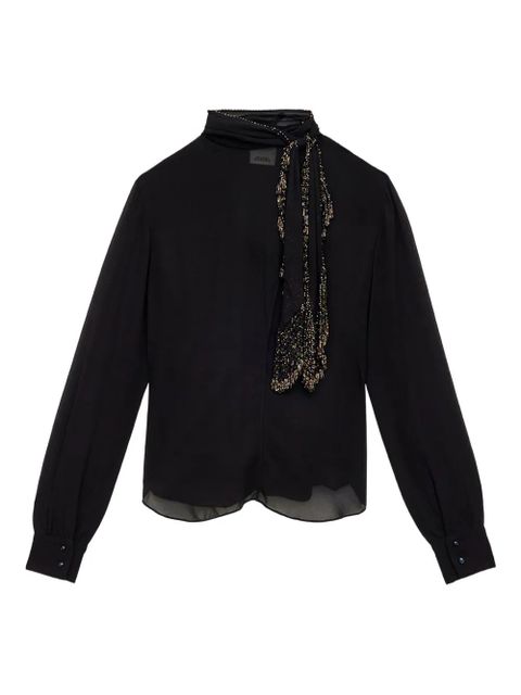 ISABEL MARANT Elaura blouse - Black - zdjęcie produktu nr 1
