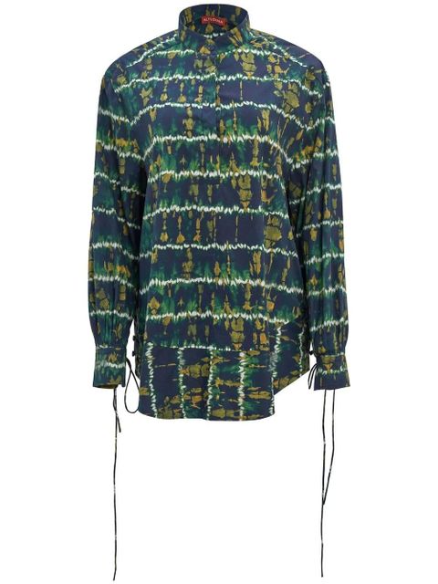 Altuzarra long-sleeve lace-up shirt - Green - zdjęcie produktu nr 1
