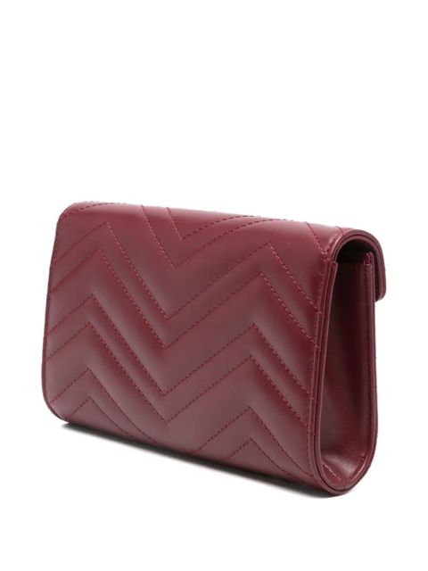 Gucci mini GG Marmont clutch - Red