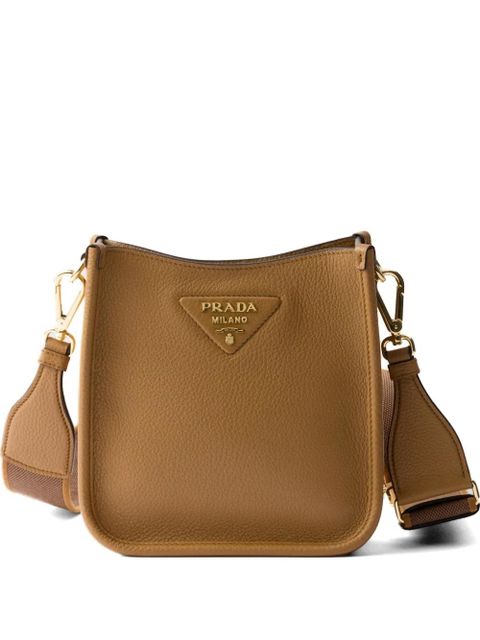 Prada mini leather shoulder bag - Brown - zdjęcie produktu nr 1
