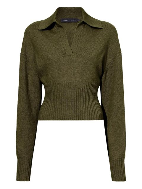 Proenza Schouler polo-neck ribbed sweater - Green - zdjęcie produktu nr 1