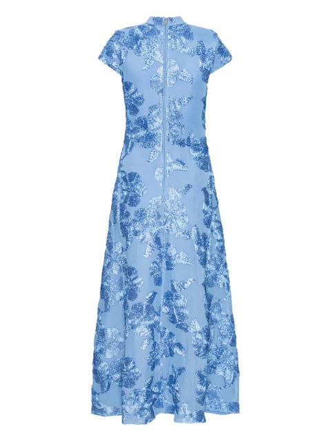 ROTATE BIRGER CHRISTENSEN floral-embroidered midi dress - Blue - zdjęcie produktu nr 2