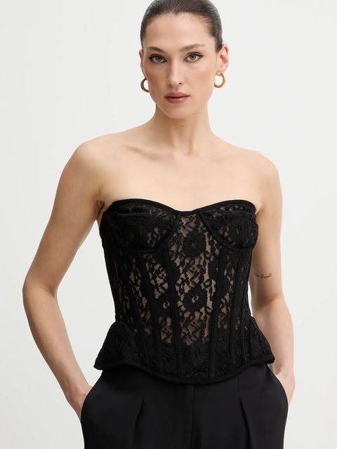 Bardot bluzka damska kolor czarny gładka 60213TB1 - zdjęcie produktu nr 1