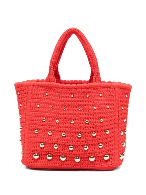 SANDRO stud-embellished tote bag - Red - zdjęcie produktu nr 1