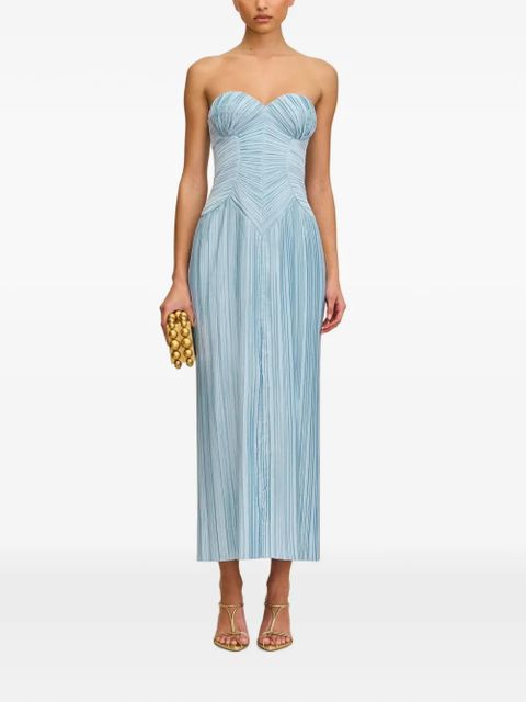 Cult Gaia Ashika ruched pleated midi dress - Blue - zdjęcie produktu nr 2